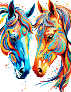 2 tête de chevaux