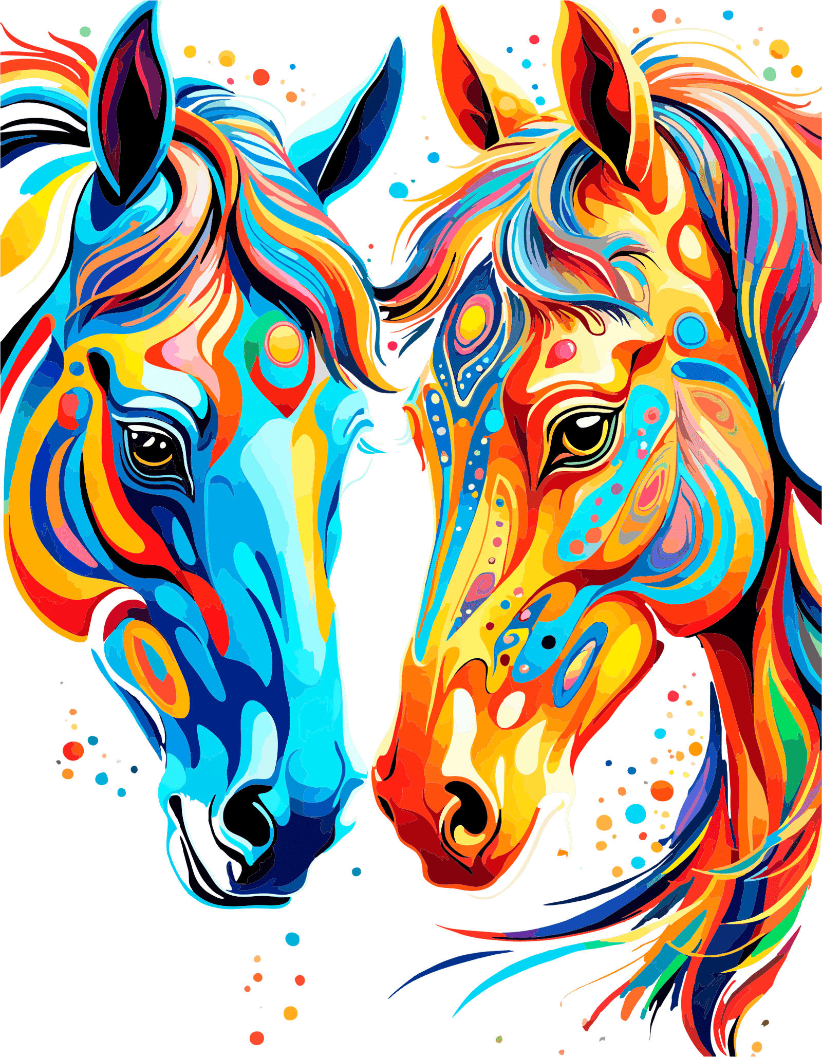 2 tête de chevaux