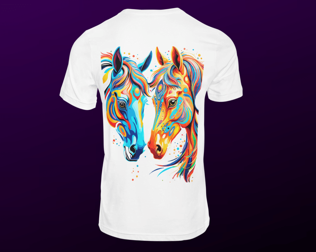 t-shirt10 T-shirt avec chevaux sublimés