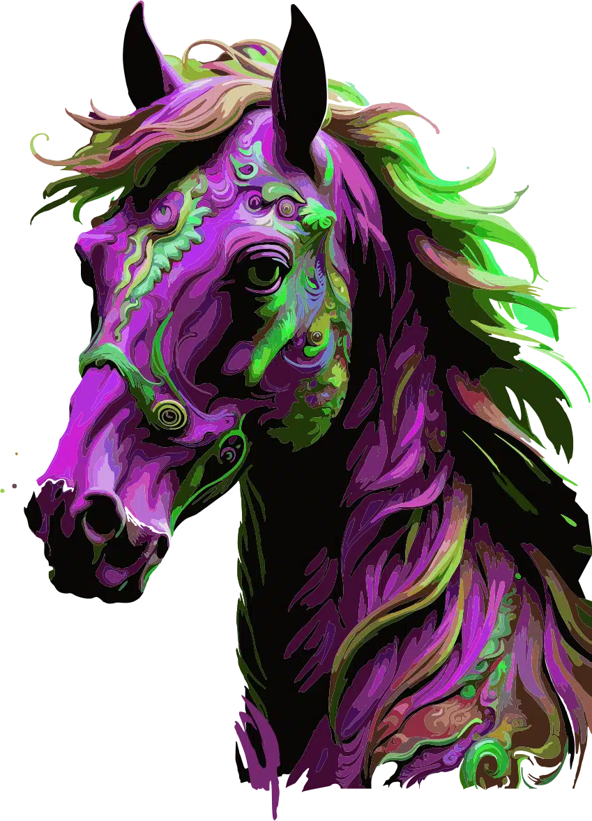 Image de cheval prête à la sublimation.
