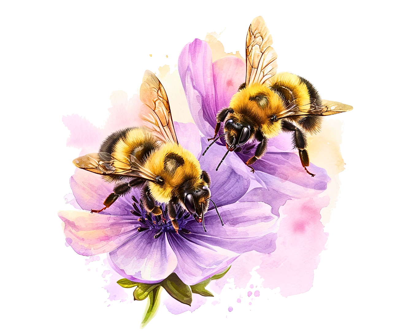Abeilles sur des fleurs