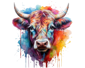 Vache colorée