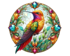 oiseau vitrail