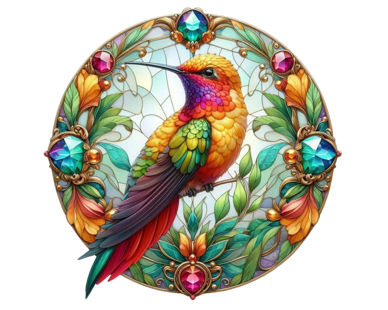 oiseau vitrail